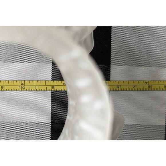 Four White Frosted Mottled Glass Ruffled Scalloped Tulip Lamp Shade 2 1/4". - Picture 9 of 9